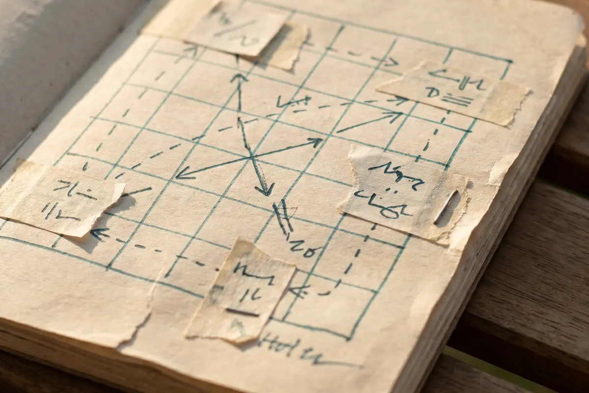 Ribuo article field note with mapped constraints and decision markings